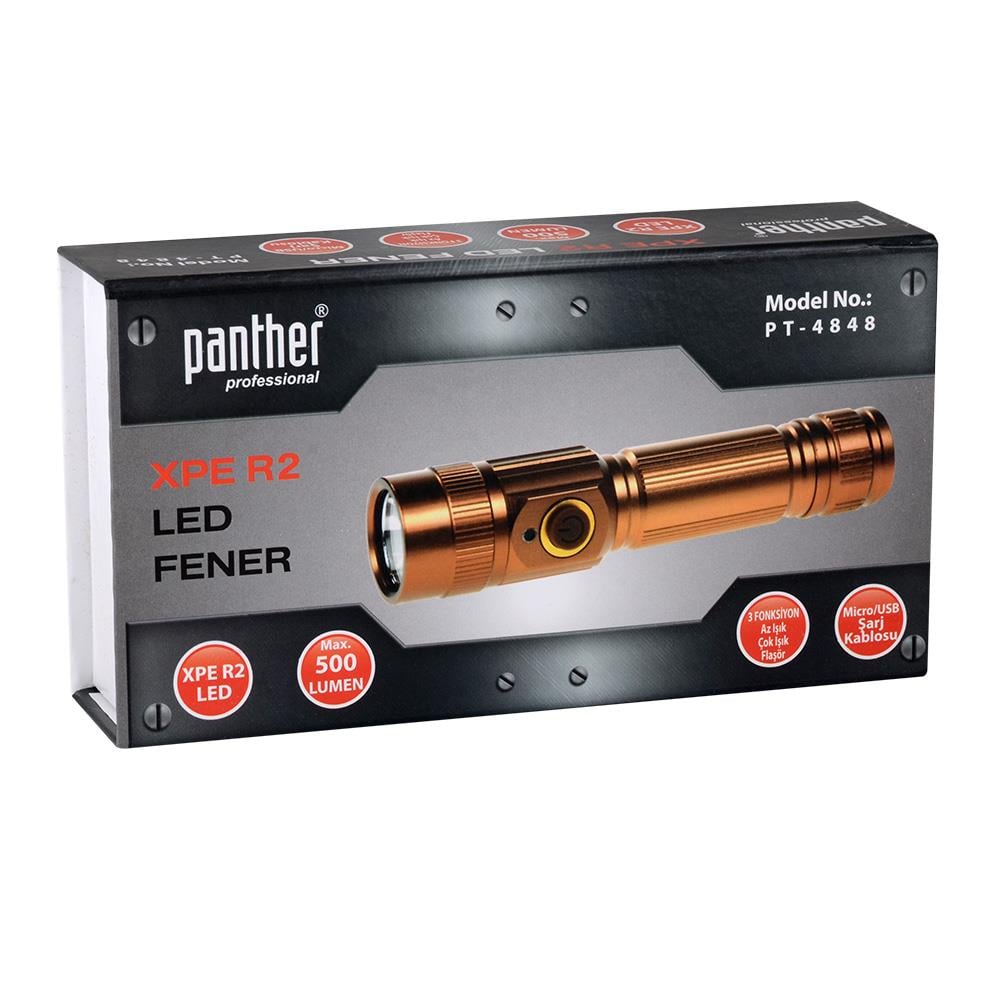 Panther PT-4848 XPE R2 Led Şarjlı El Feneri