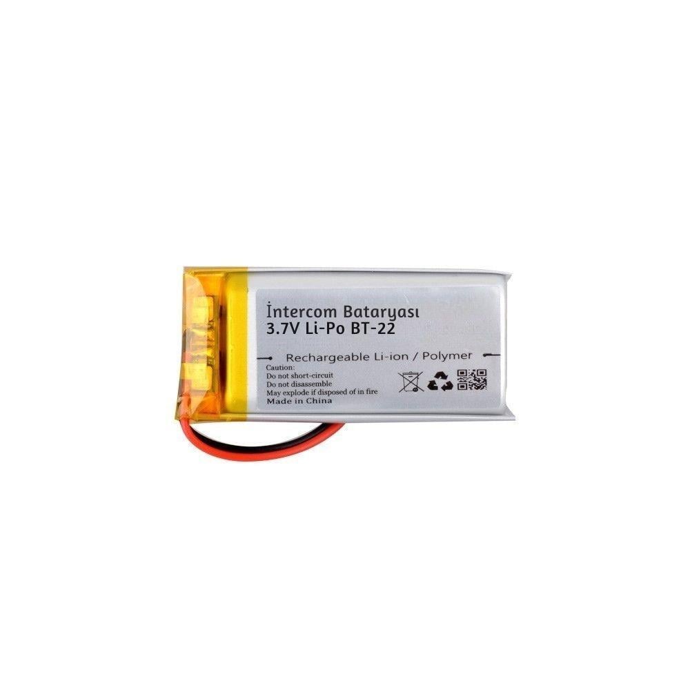 PB 3.7V 500 mAh Li-Po BT-22 İntercom Bataryası (Soketsiz)