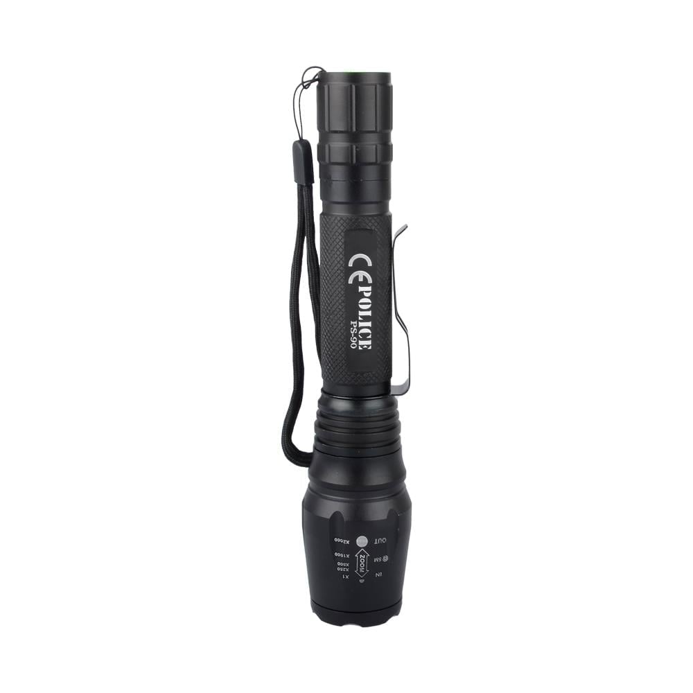 Police PS-90 T6 Led Tüfek Aparatlı Şarjlı El Feneri 2 x 18650