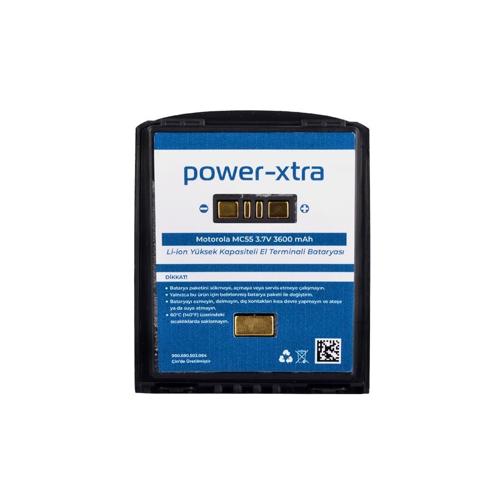 Power-Xtra - Motorola Sembol MC55 3.7V  3600mAh Yüksek Kapasiteli Li-ion El Terminali Bataryası