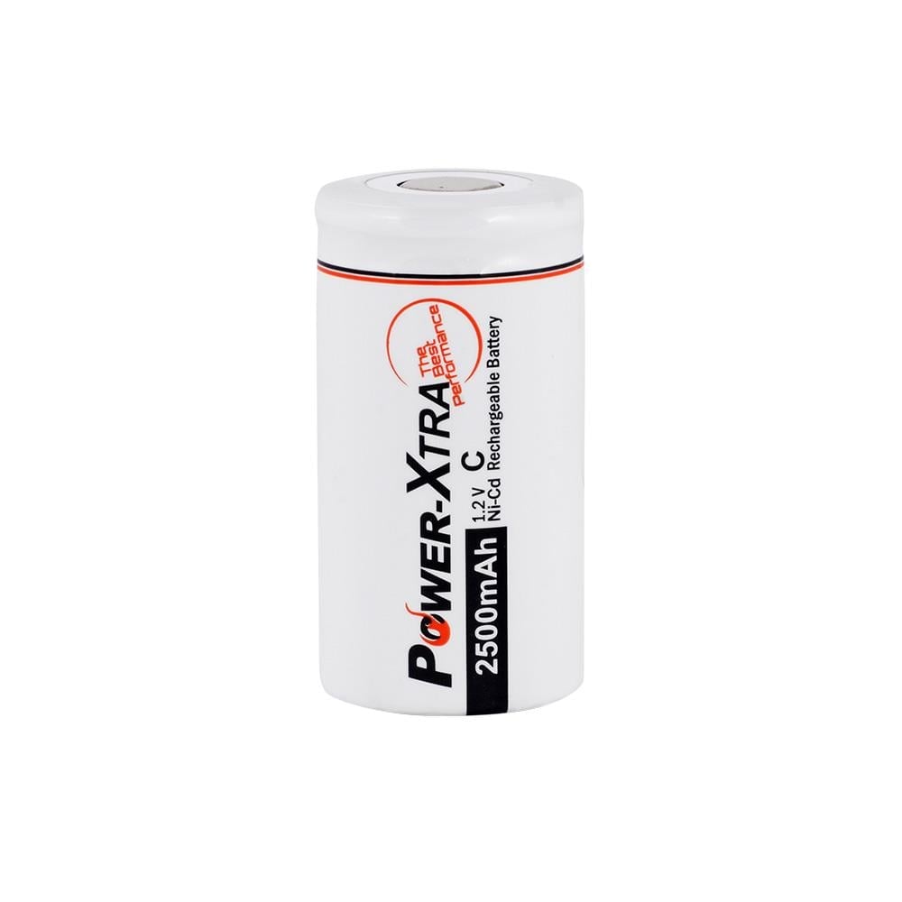 Power-Xtra 1.2V 2500 Mah - C -  Ni-Cd Şarjlı Pil - Bulk-Başsız-Flat Head