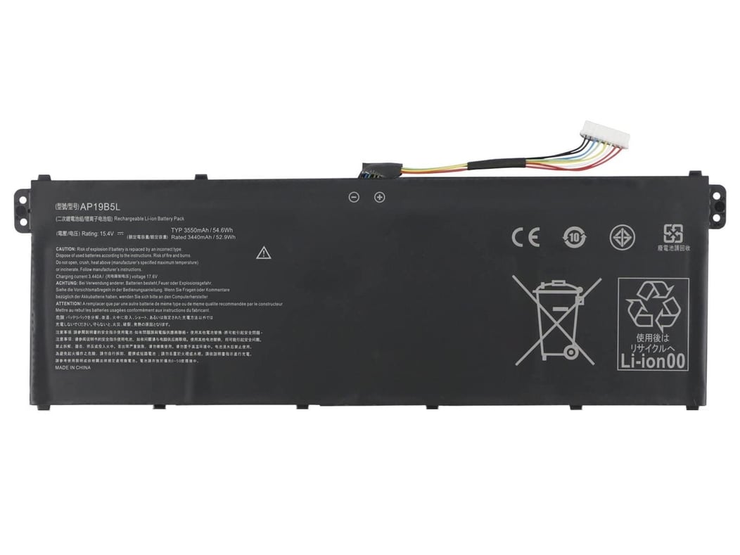 RETRO Acer Aspire AP19B5L 4-Cell Notebook Bataryası (52Wh)