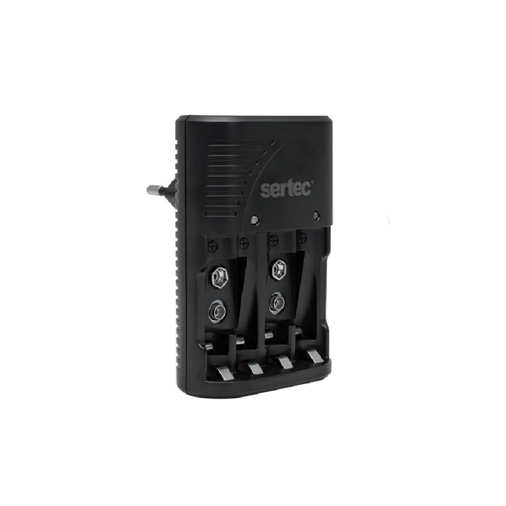 Ser-Tec STC-C802 AA-AAA-9V Uyumlu 4lü Pil Şarj Aleti