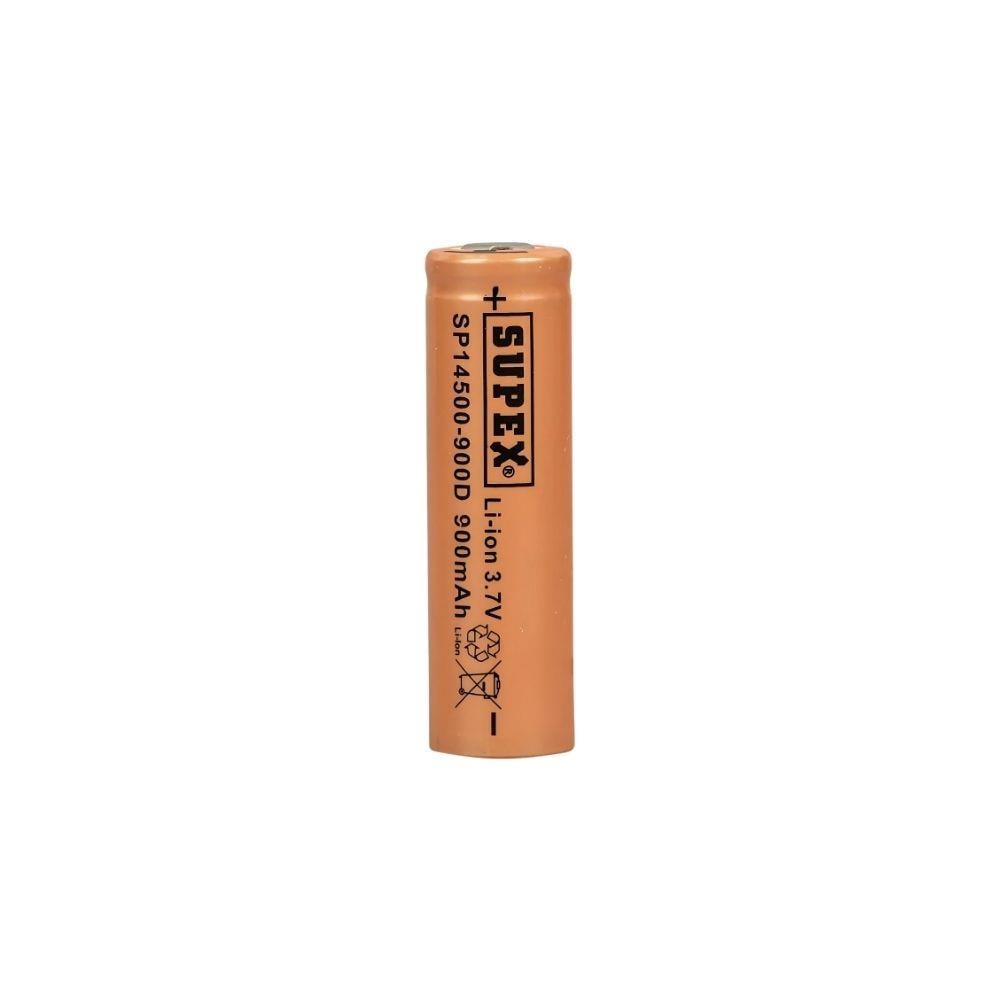 Supex 14500 AA 3.7V 900 mAh Li-Ion Şarjlı Kalem Pil (Başsız)
