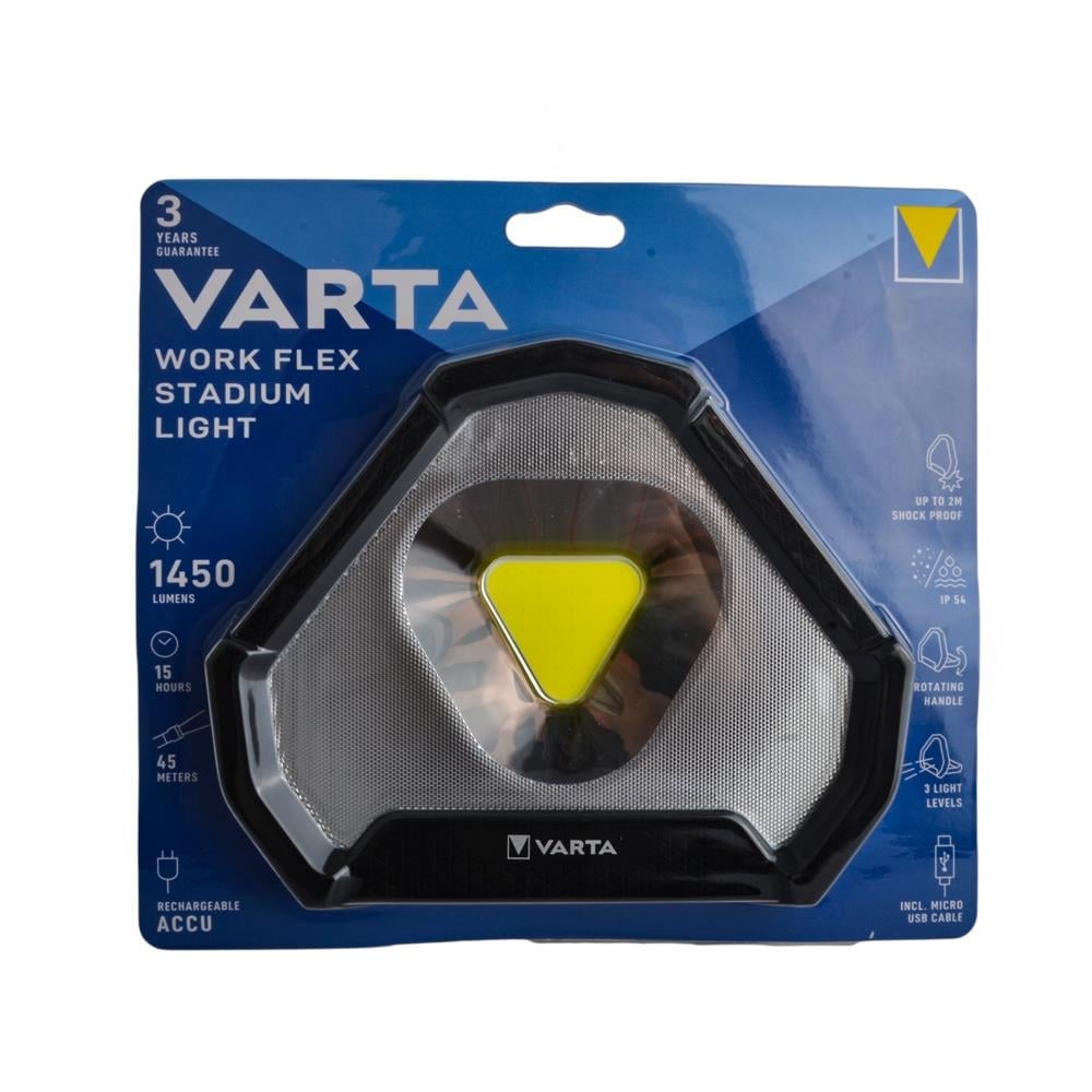 Varta 18647 Work Flex Stadyum Işığı Cob Led Şarjlı Fener