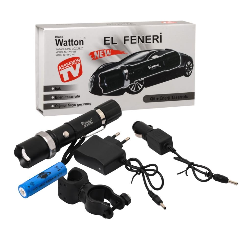 Watton WT-038 Şarjlı Ledli El Feneri
