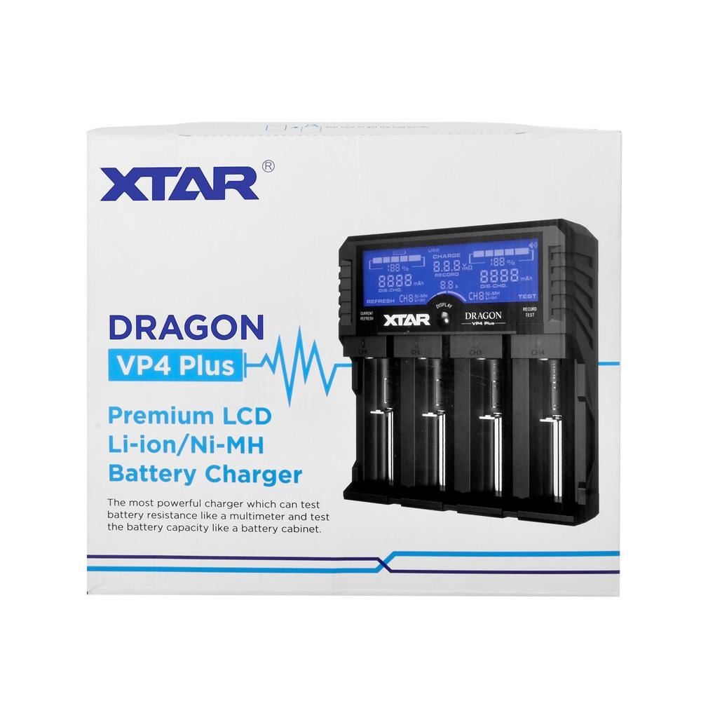 Xtar Dragon VP4 Plus - LCD Ekranlı Li-ion/Li-Po/Ni-Mh/Ni-Cd Pil Şarj Cihazı - 4lü