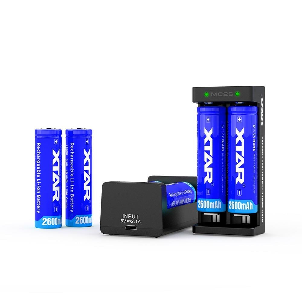 Xtar MC2S - Taşınabilir Li-ion Pil Şarj Cihazı  / 2li