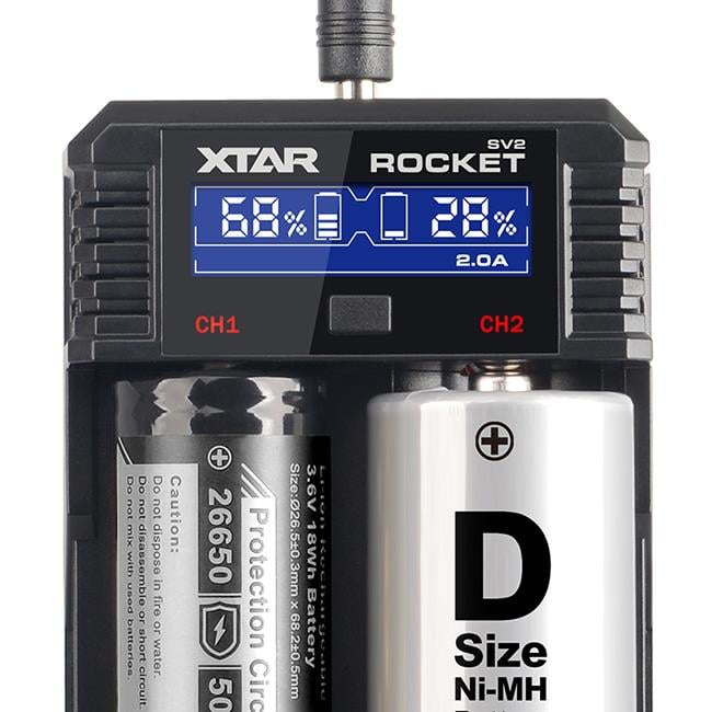 Xtar Rocket SV2 Li-ion Ni-Mh/Ni-Cd Hızlı Şarj Cihazı