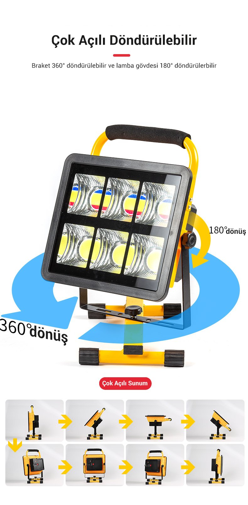 Powermaster MX-W865C Çok Fonksiyonlu Projektör Lambası İçerik