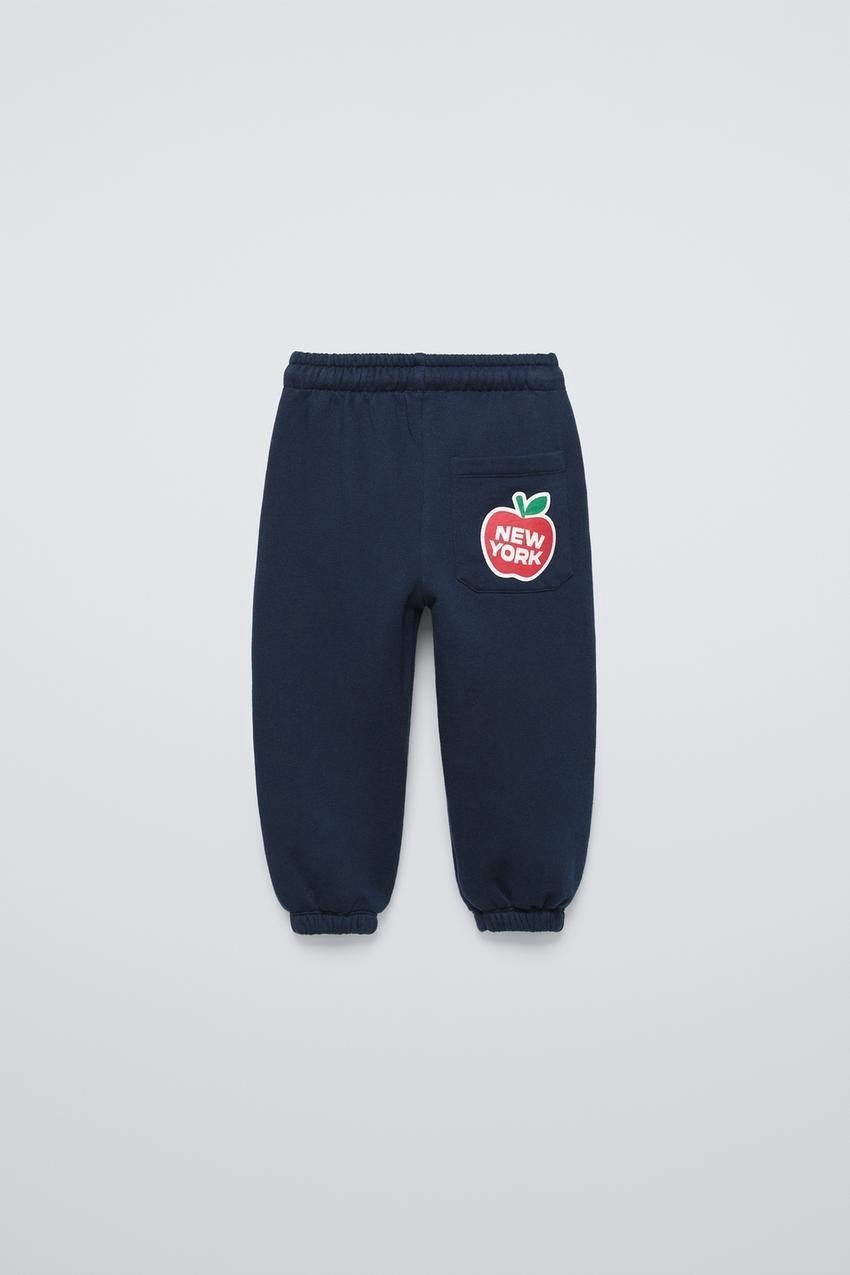 Lacivert New York Baskılı Kapüşonlu Sweatshirt ve Eşofman Altı Takımı – görsel 2