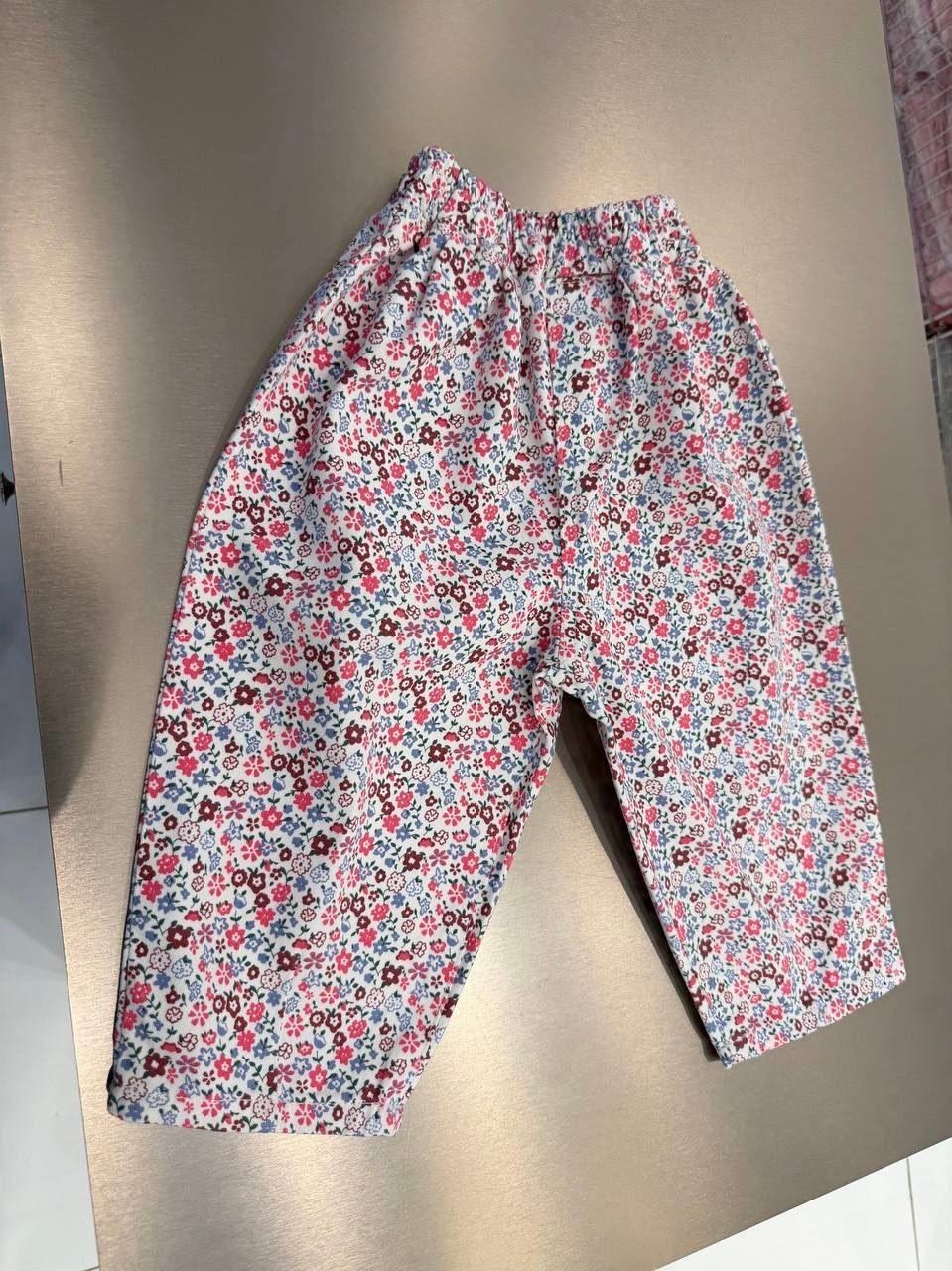 Çiçek Desenli Lastikli Bel Pantolon – görsel 2