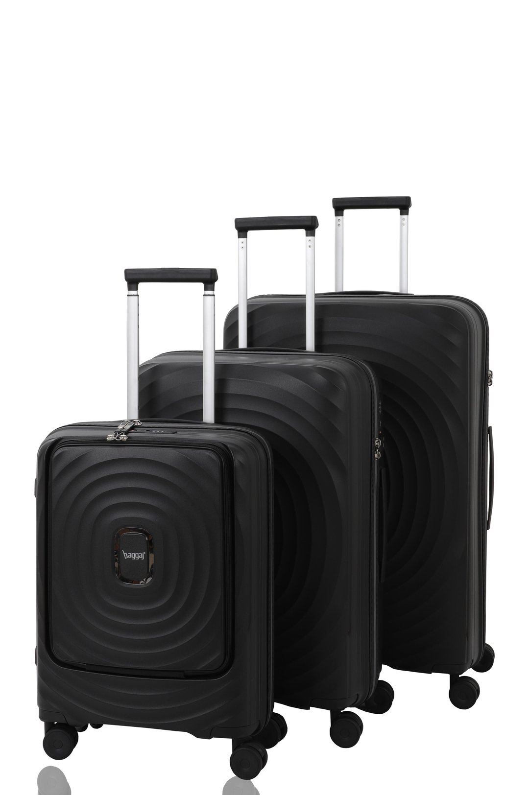 V2407 POLİCARBON VALİZ SİYAH SET