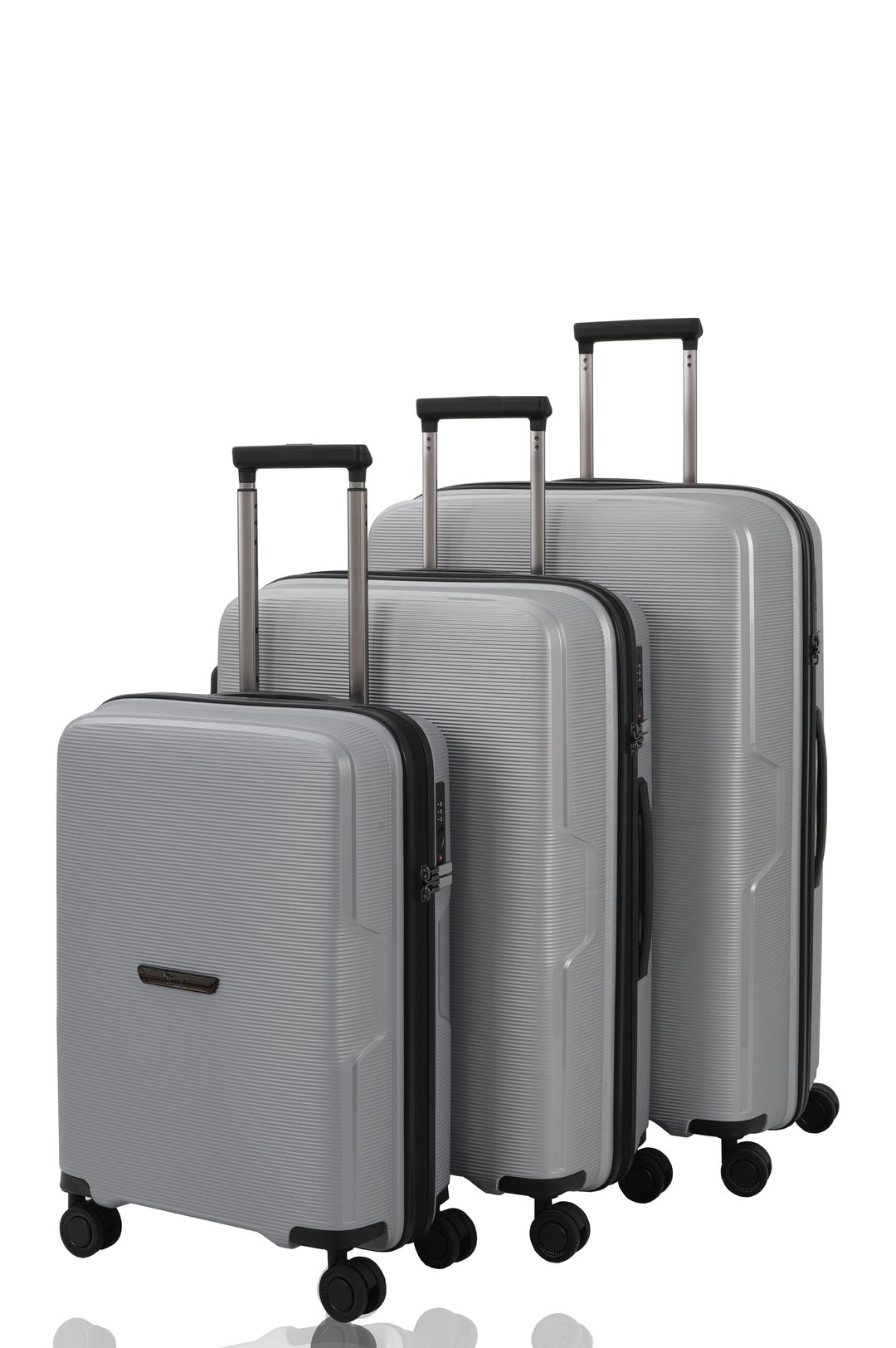 V2408 POLİCARBON VALİZ SİYAH SET