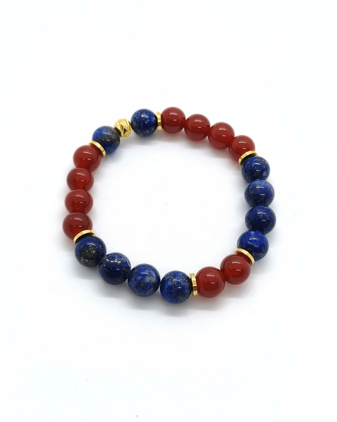 Lapis Lazuli ve Karnelyan Akik Bileklik - Kadın
