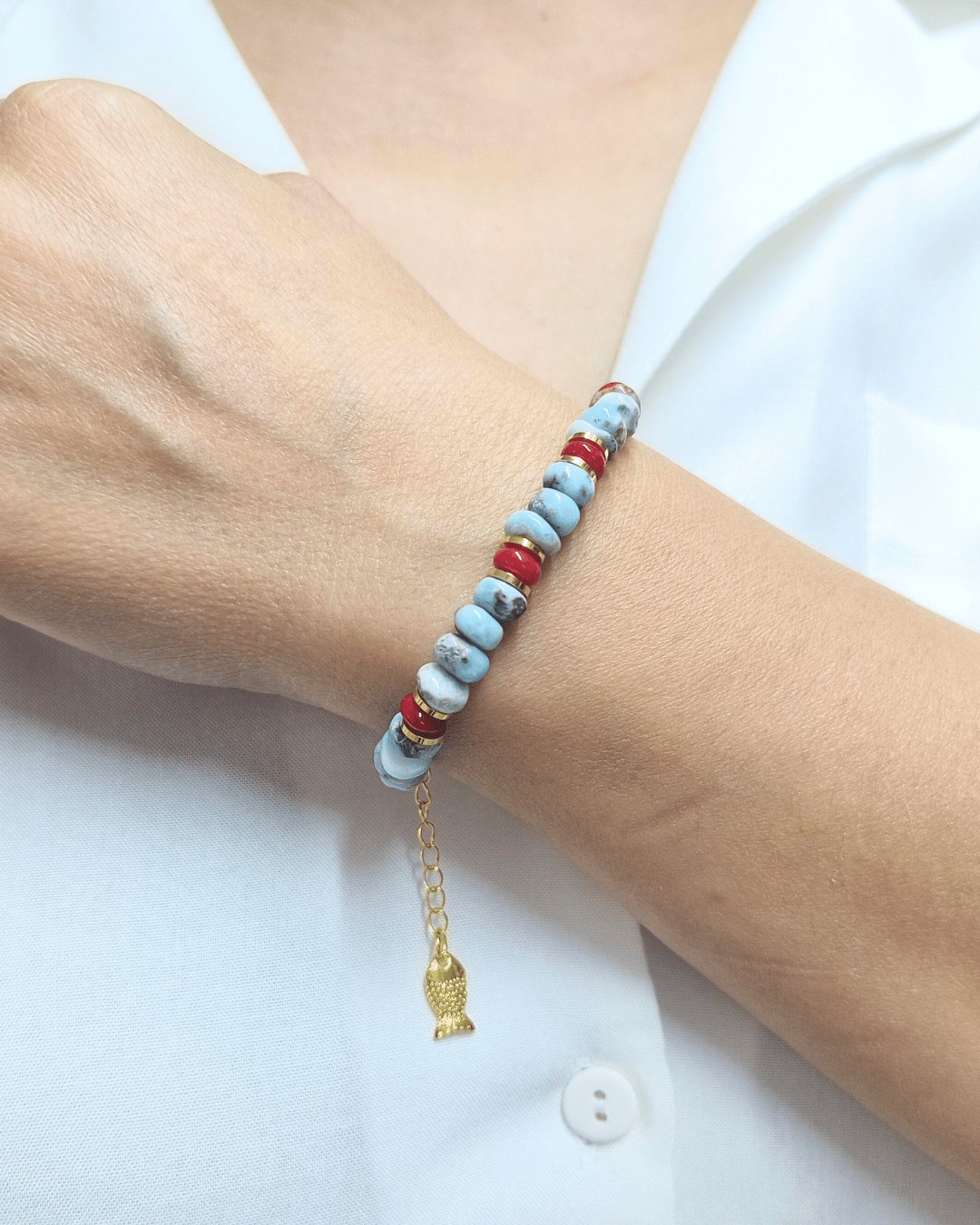 Larimar ve Mercan Bileklik – Denizlerin Gücü, Kalbin Enerjisi