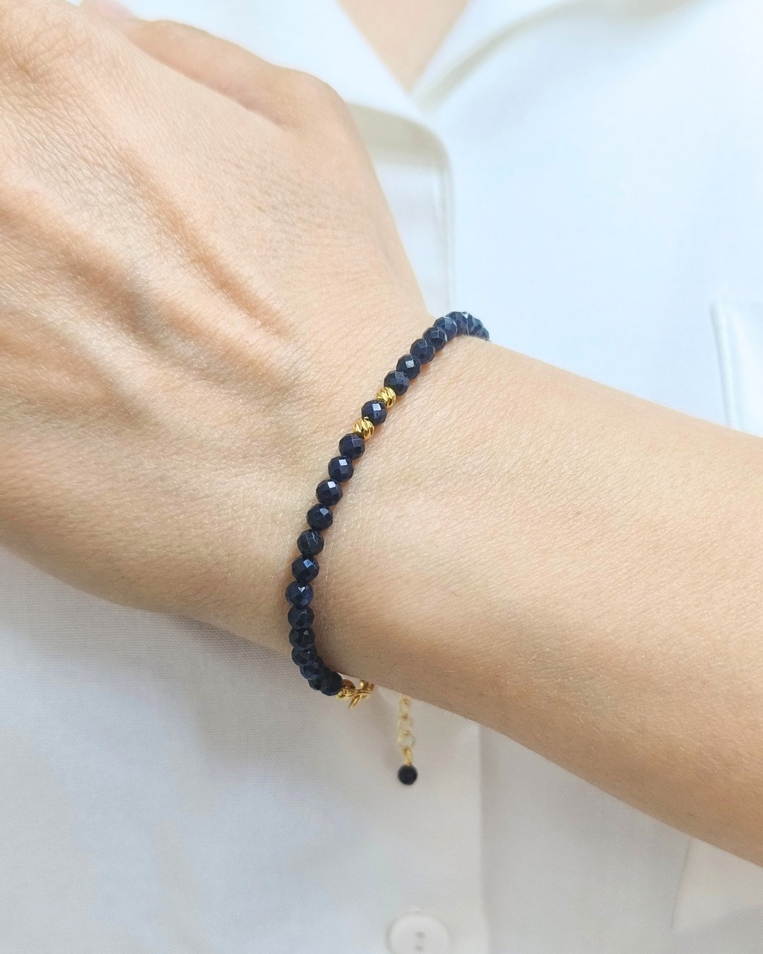 Safir Bileklik - 3 mm Faset Kesim