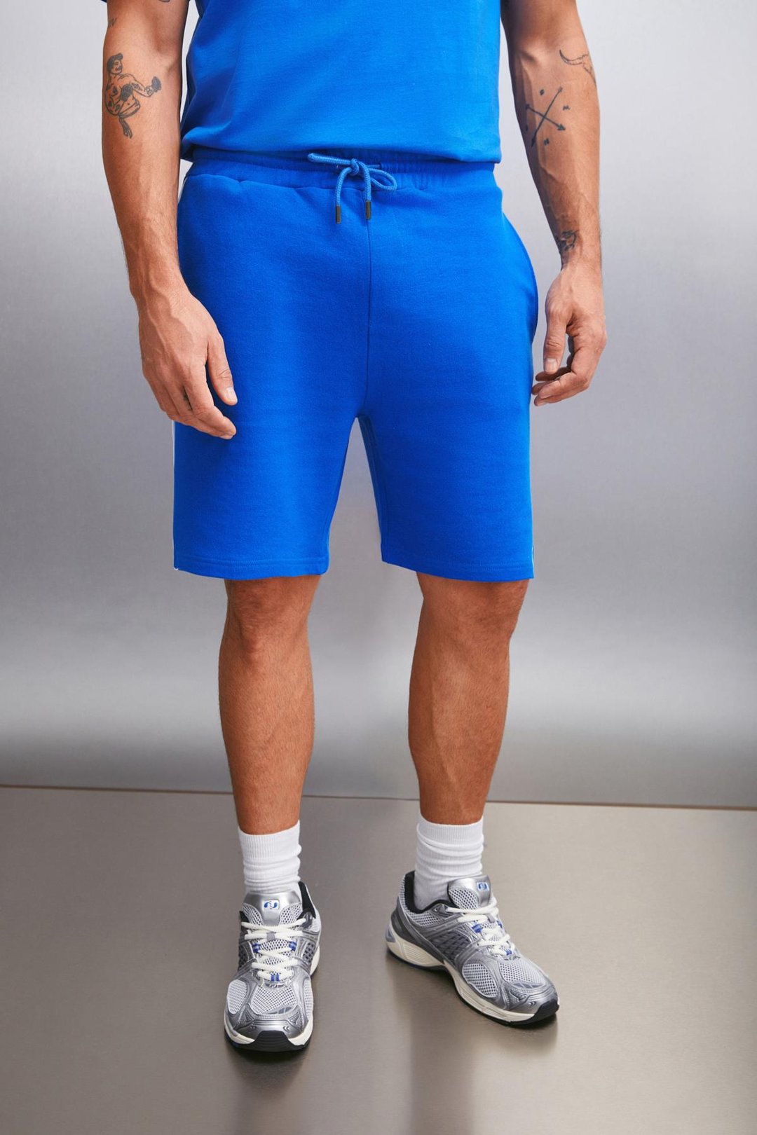 AUGUSTUS Erkek %100 Pamuk Regular Saks Mavi Şort