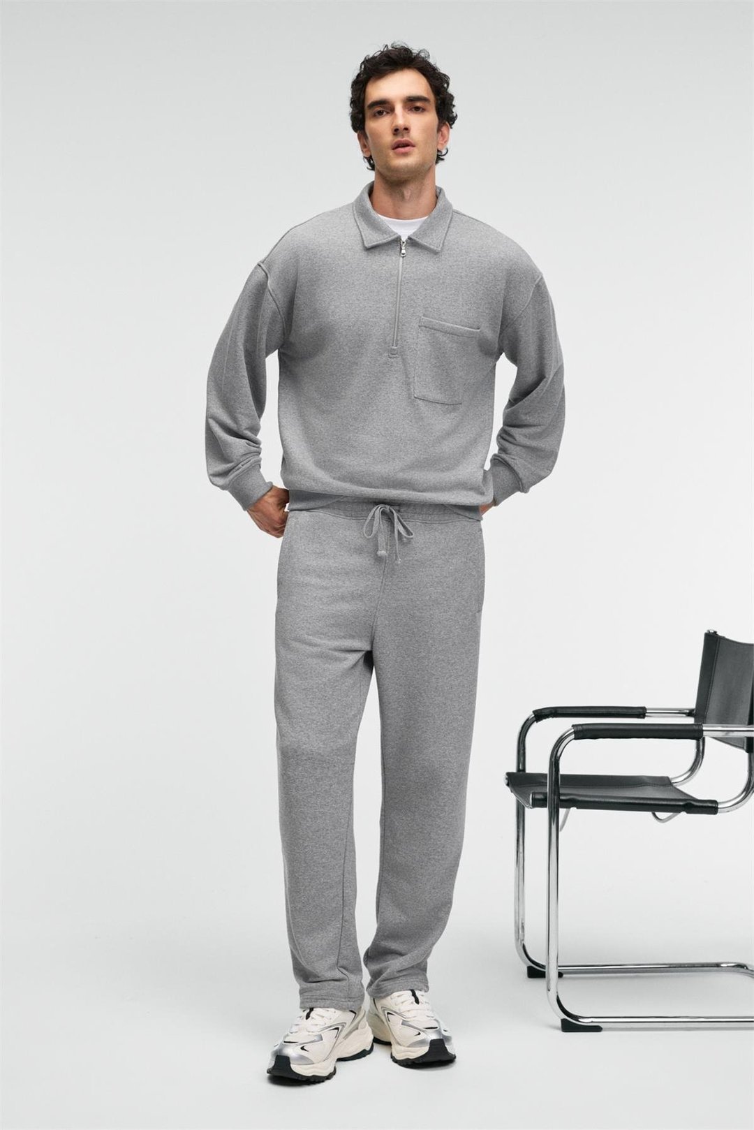 CLARENCE Erkek %100 Pamuk Kordonlu Lastikli Bel Arka Cebi Süs Etiketli Grimelanj Eşofman Altı