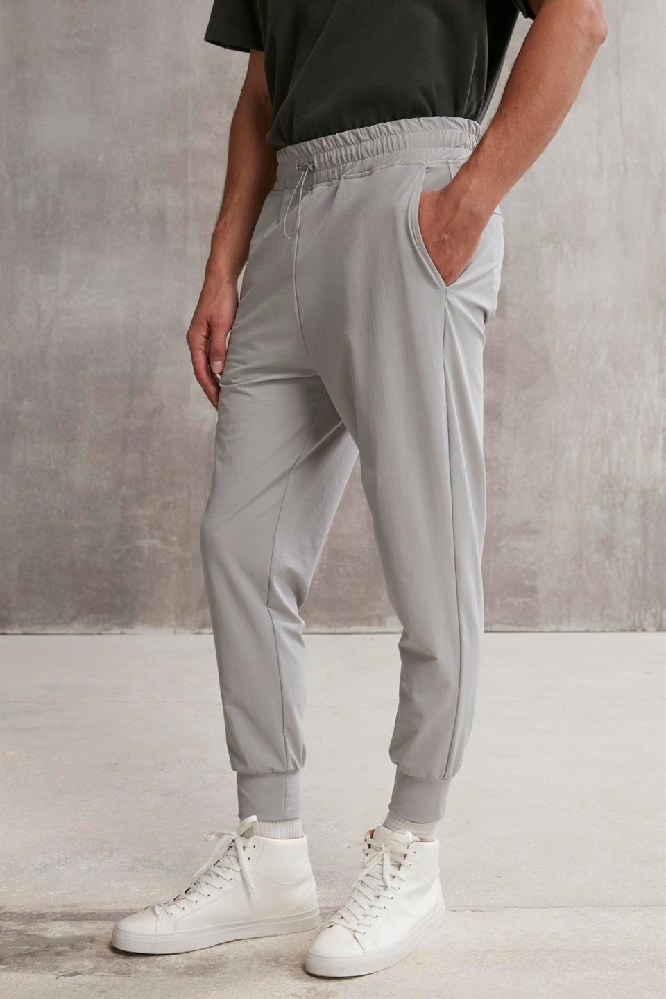 CRISTIAN  Regular Gri Tekli Eşofman Altı