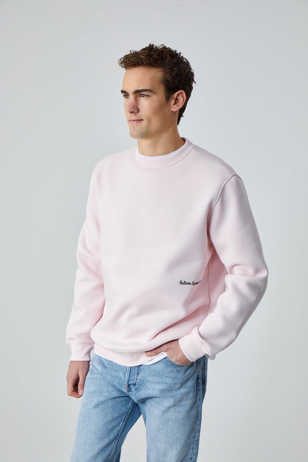 DANE Erkek Organik Kumaşlı Yumuşacık Pembe Sweatshirt