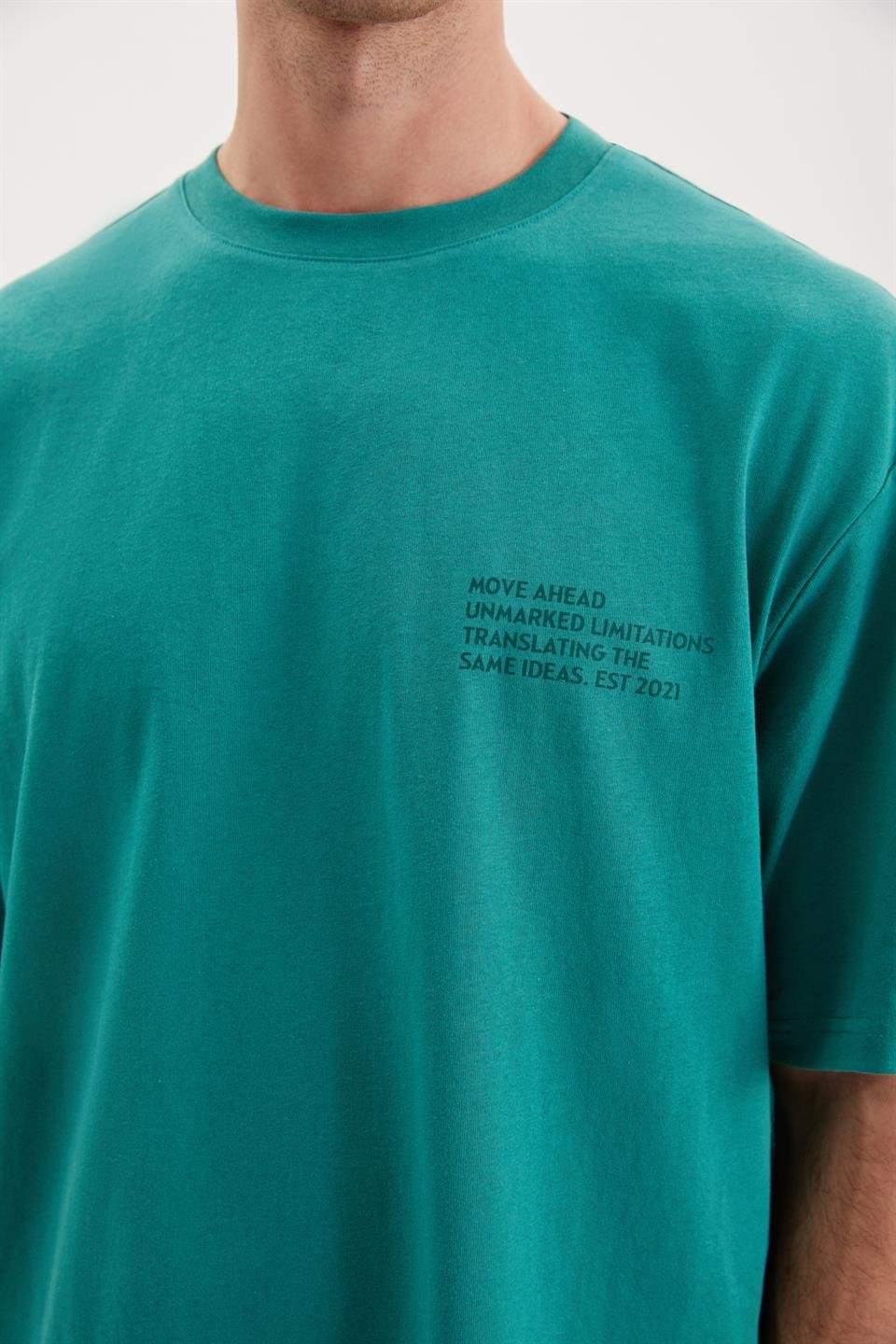 DARELL Örme Relaxed Yeşil  T-Shirt