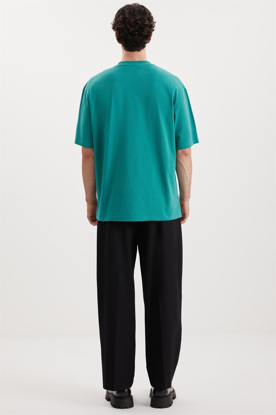 DARELL Örme Relaxed Yeşil  T-Shirt