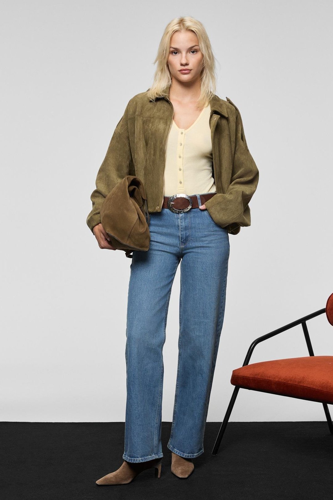 DUNA Kadın %100 Pamuk Straıght Fıt Denim Mavi Jeans