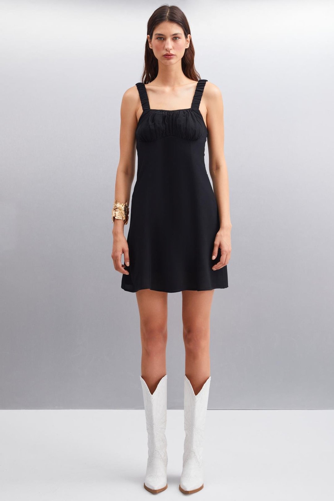 ERIDANIA Regular Regular Siyah Tekli Elbise