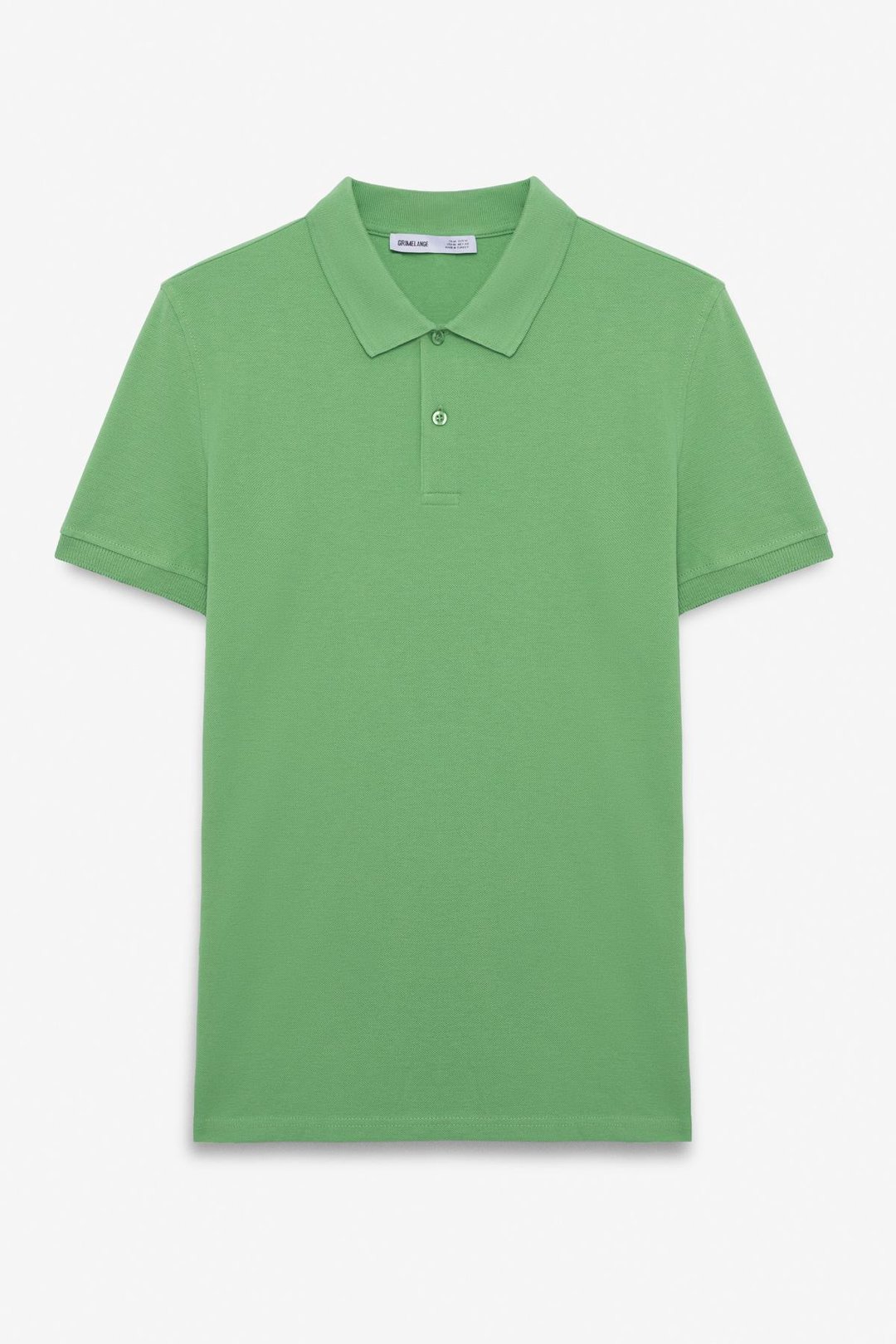 FLEXORE Erkek %100 Pamuk Kısa Kollu Regular Fit Yeşil Polo Yaka T-Shirt