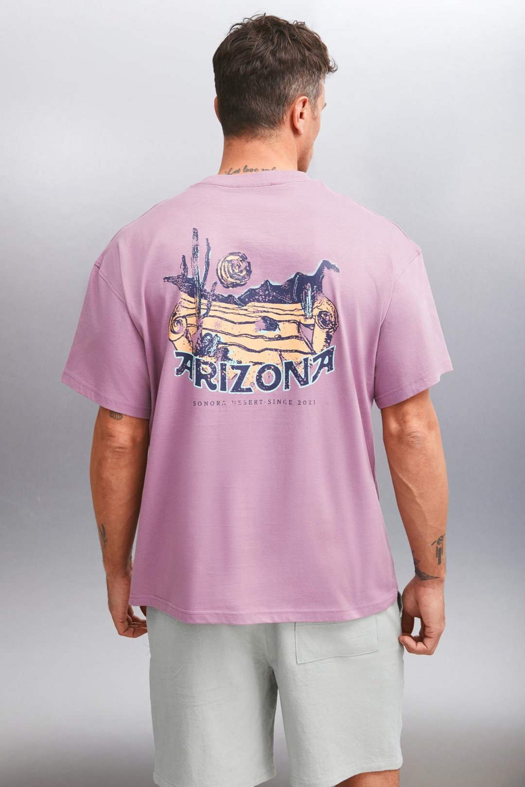 JAKE  Oversize Mürdüm Tekli T-Shirt