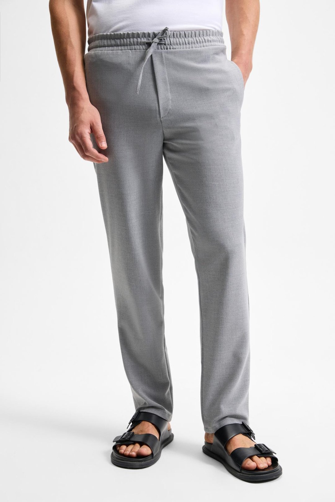 KHORN Erkek Relaxed Bağcıklı Normal Paça Açık Gri Pantolon
