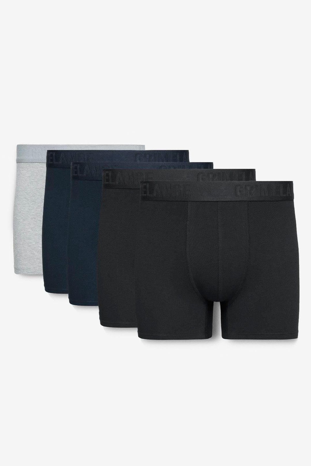 KONSTA Erkek Trunk 5'li Paket Pamuklu Likralı Esnek Kumaş Siyah - Lacivert - Grimelanj Boxer