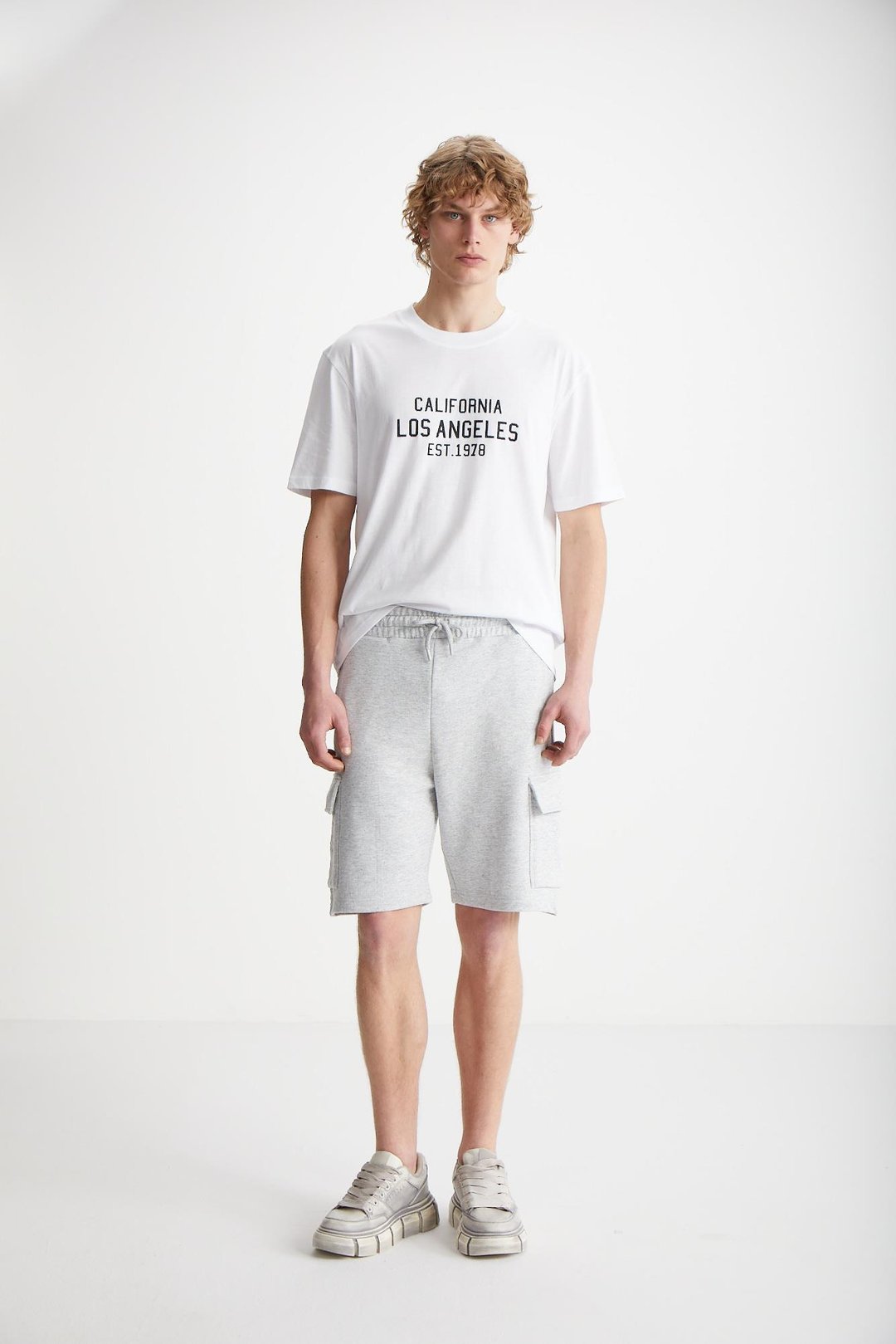 LIONEL  Regular Karmelanj Tekli Şort