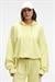 OLVERA Kadın Kapüşonlu Etek Ucu Balon Oversize Sarı Sweatshirt