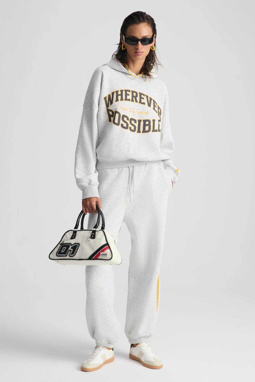 POSSIBLE Kadın Şeritli Cepli Grimelanj Eşofman Altı