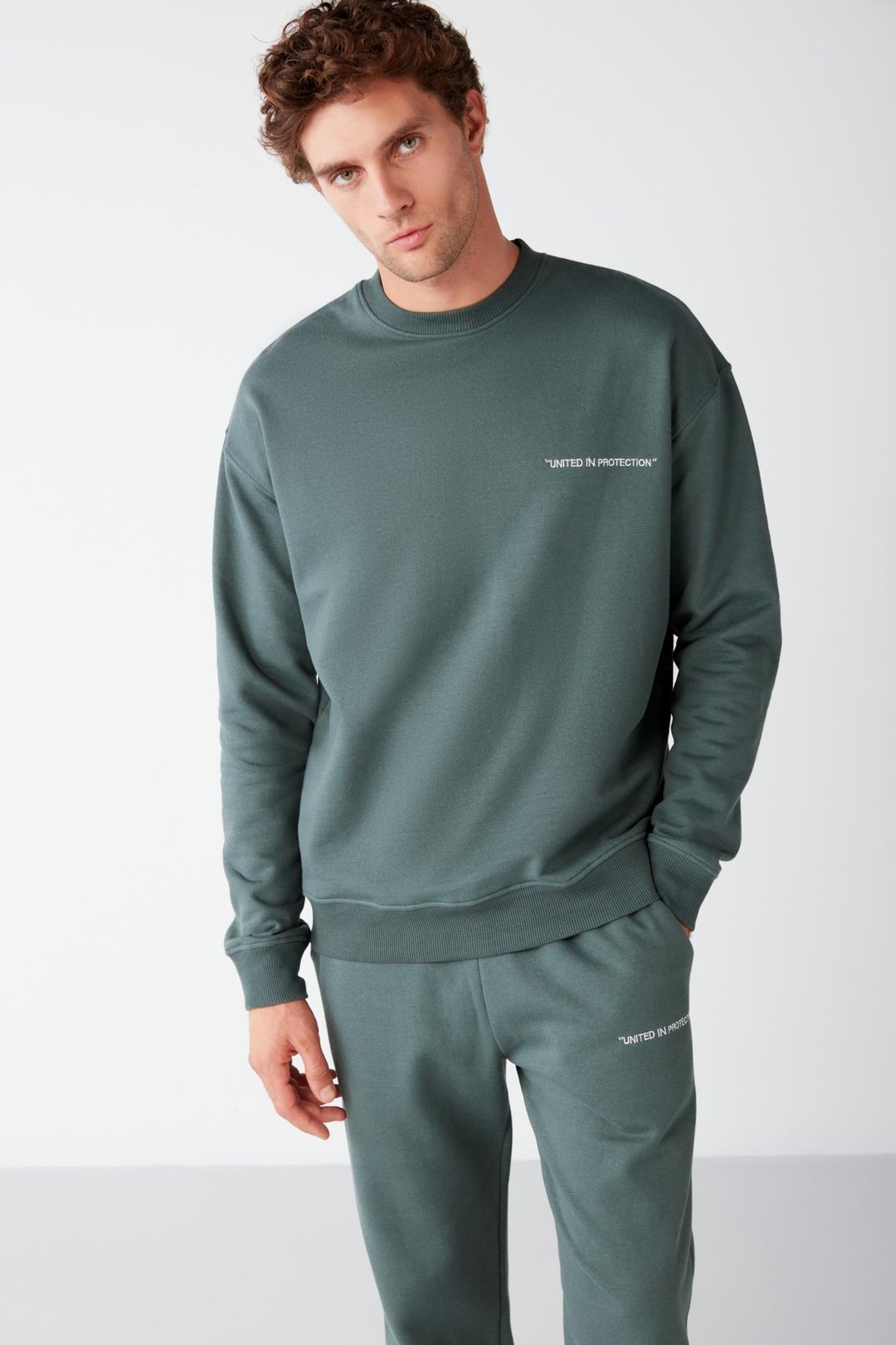 RAIROK  Comfort Fit Koyu Yeşil  Sweatshirt