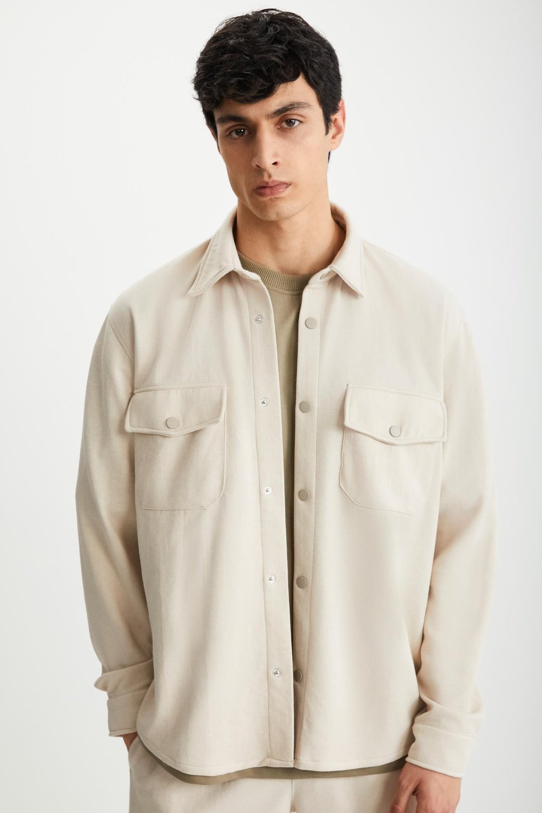 RAMADAN  Regular Bej Tekli Gömlek