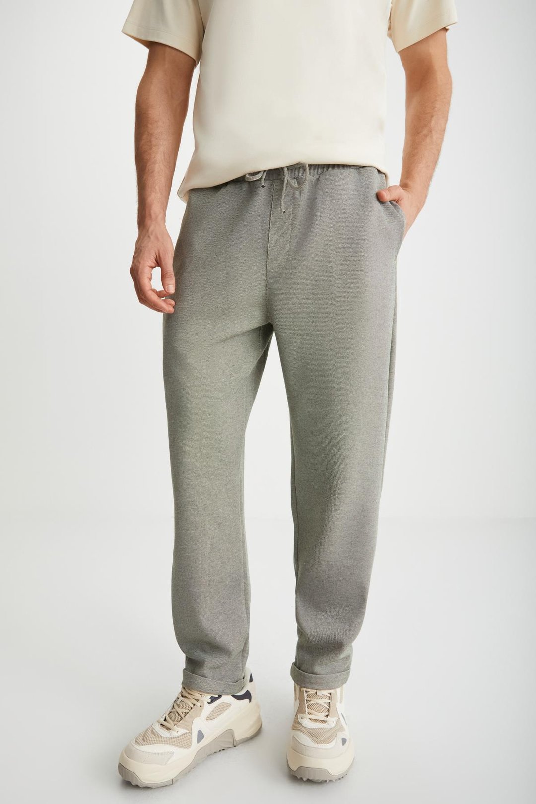 RAMADAN  Regular Haki Tekli Eşofman Altı