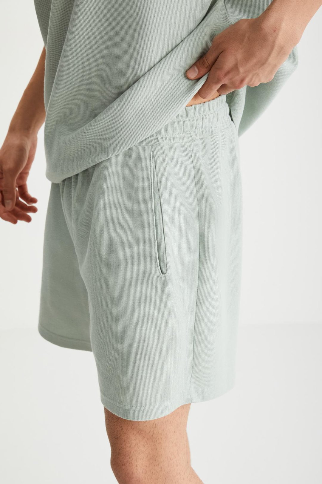 RAMADAN  Regular Mint Yeşil Tekli Şort