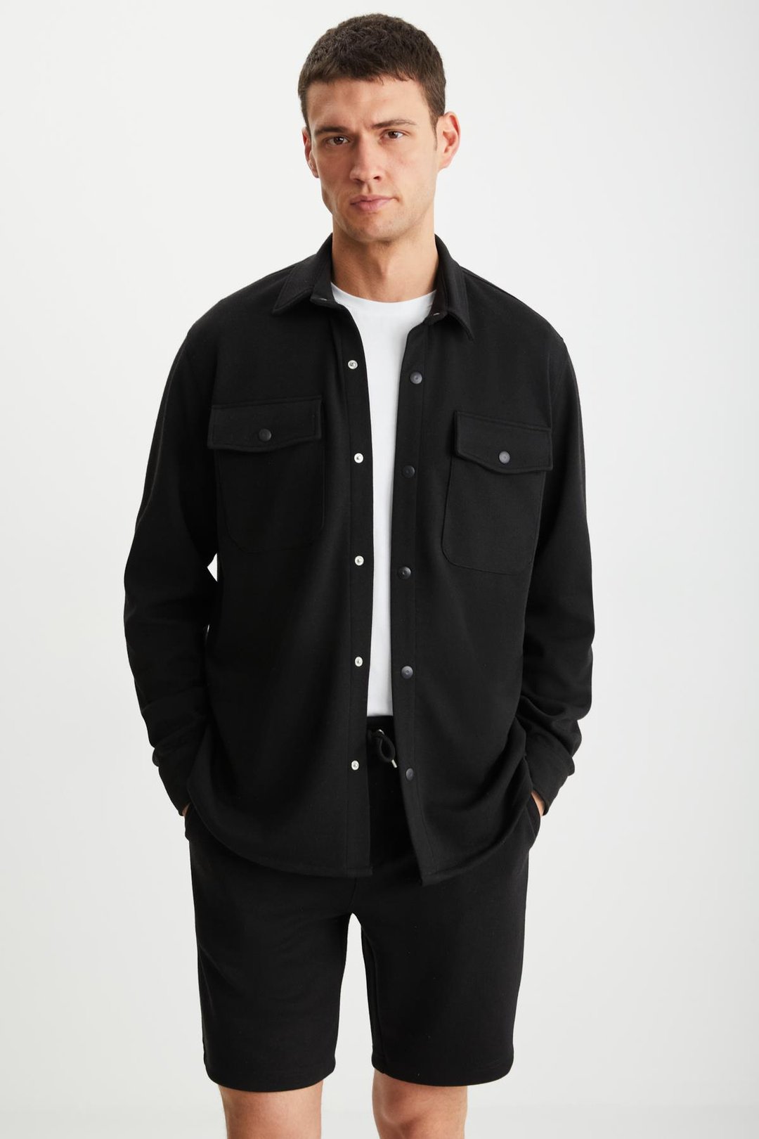 RAMADAN  Regular Siyah Tekli Gömlek