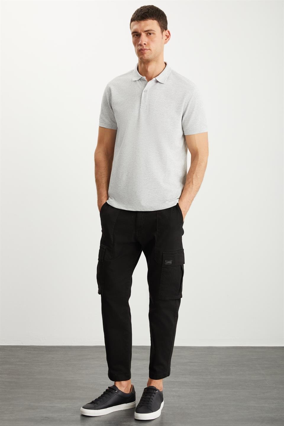 RAMADANP005 Erkek 100% Pamuk Grimelanj Polo Yaka T-Shirt
