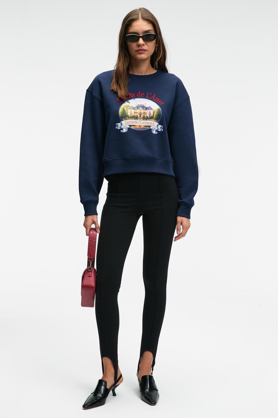 RYSANNE Kadın Esnek Kumaşlı Slim Fit Paçası Lastik Detaylı Siyah Pantolon