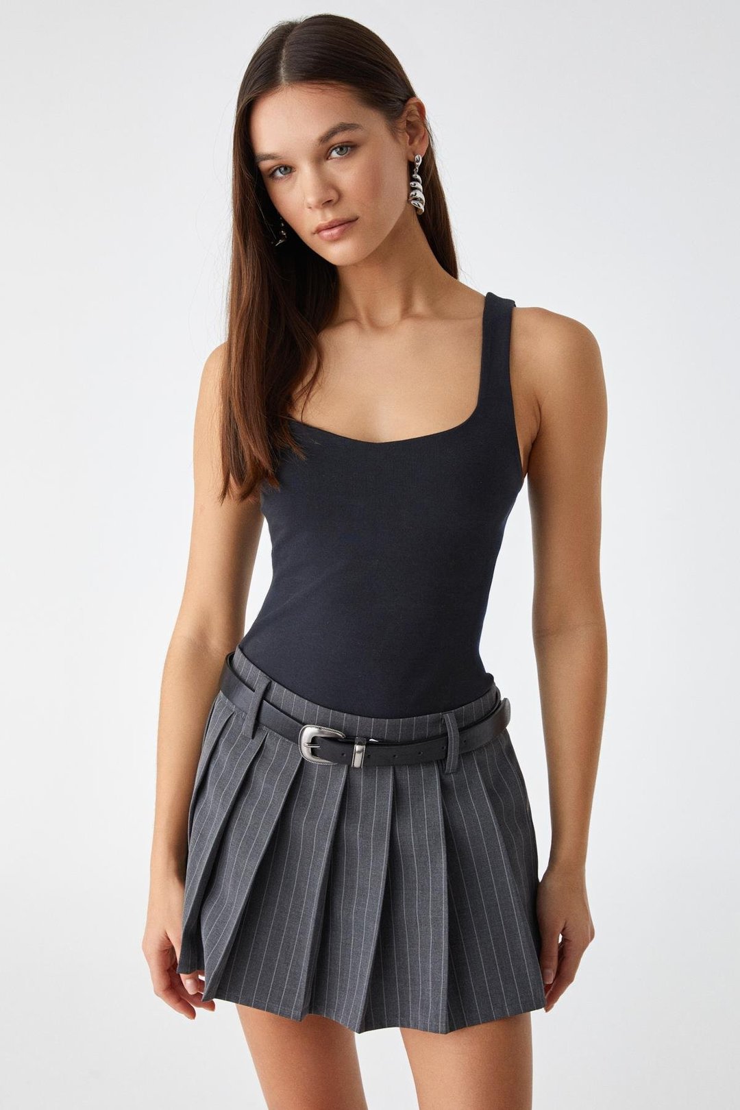 SANUKI Kadın Slim Kısa Oyuk Yaka Siyah Büstiyer