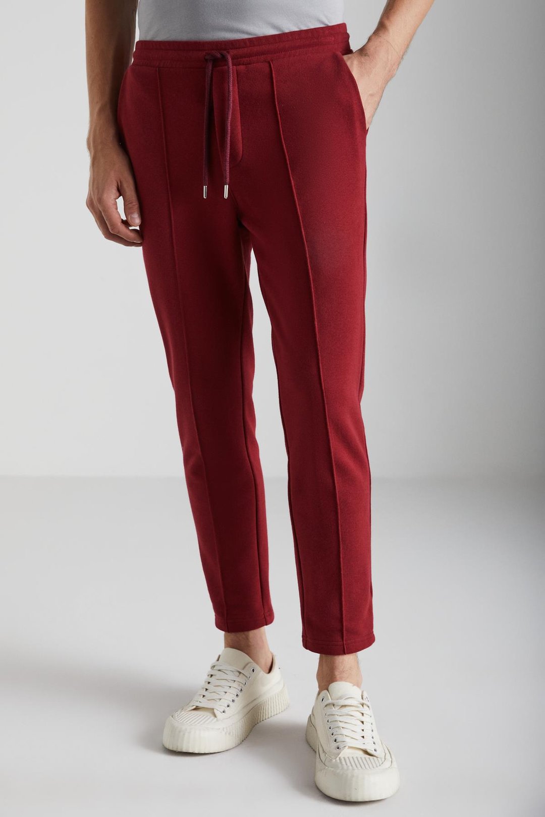 SCUBY Erkek Diagonel organik Kumaşlı İçi Polarsız Nervürlü 3 cepli Jogger Yeşil Eşofman Altı