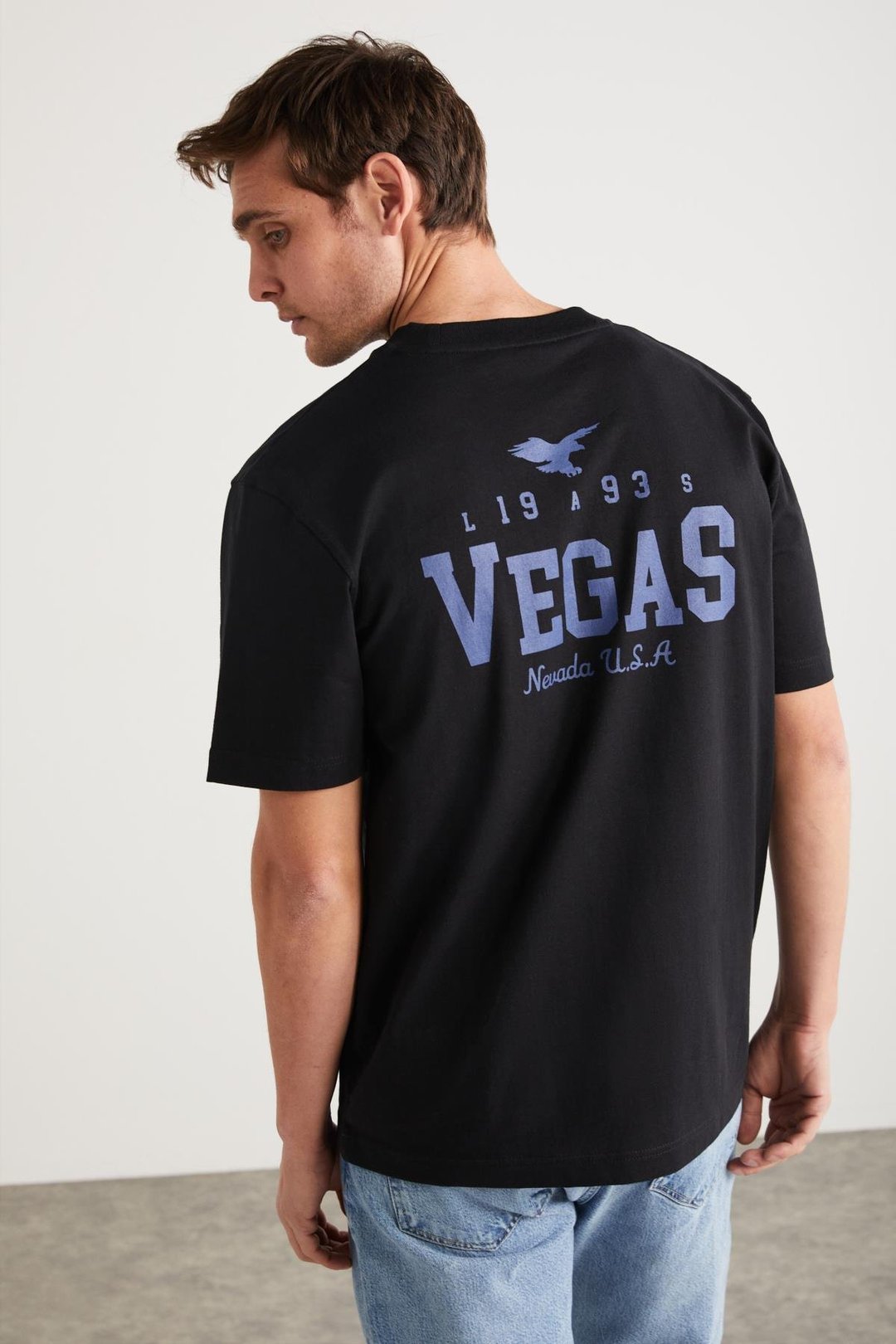 SHELDON Basic Regular Siyah Tekli T-Shirt