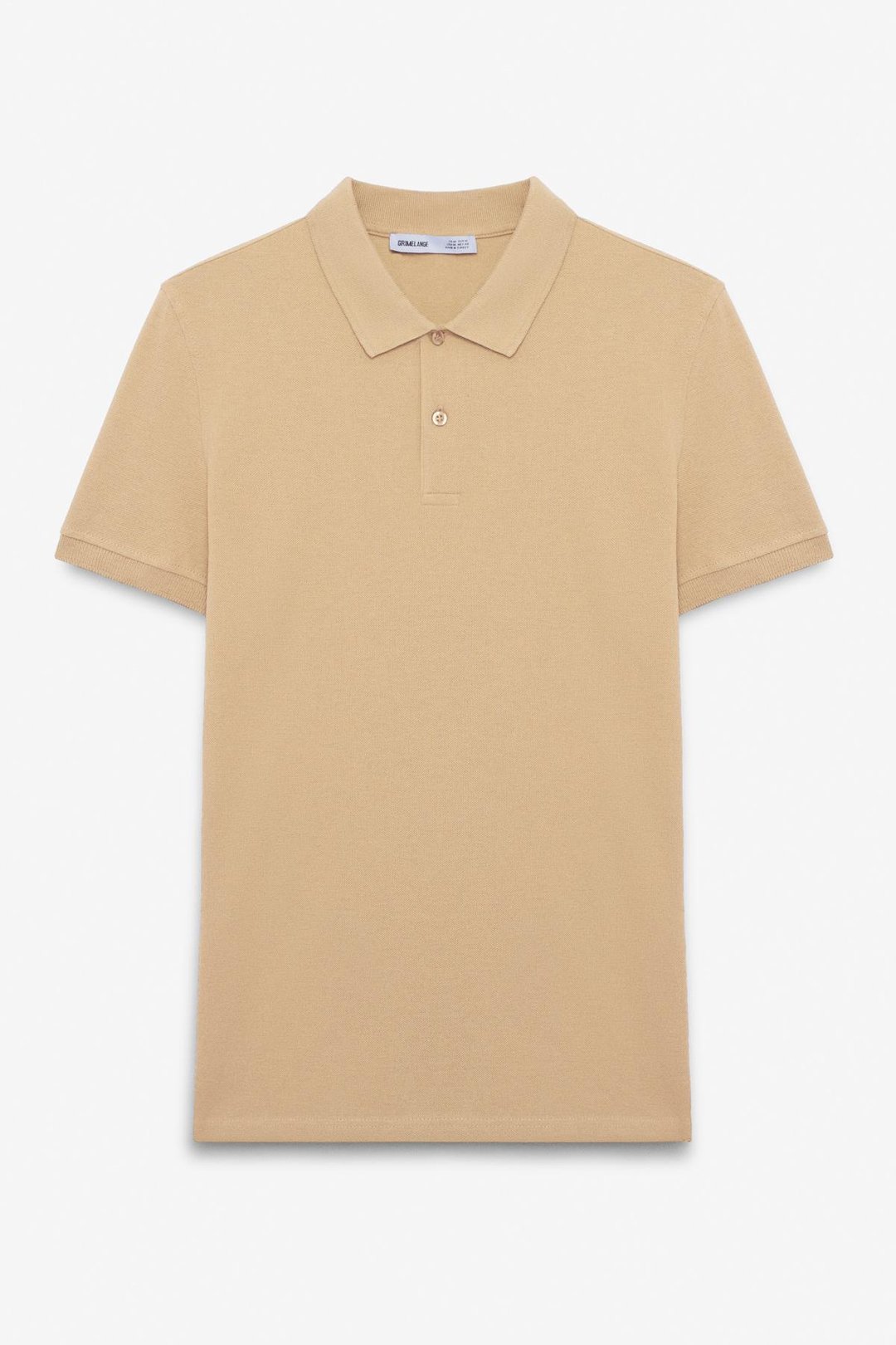 SKYLOOM Erkek %100 Pamuk Kısa Kollu Regular Fit Bej Polo Yaka T-Shirt