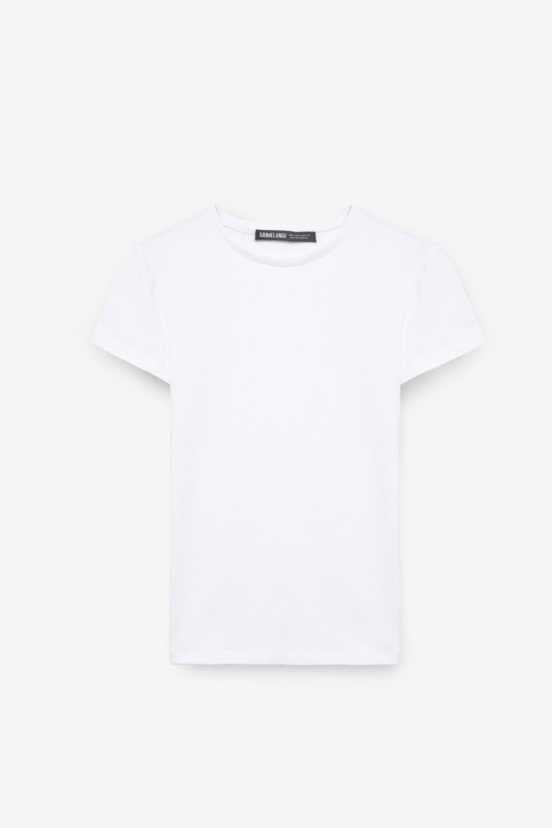 TARELIA Kadın Bisiklet Yaka Kısa Kollu Slim Beyaz T-Shirt