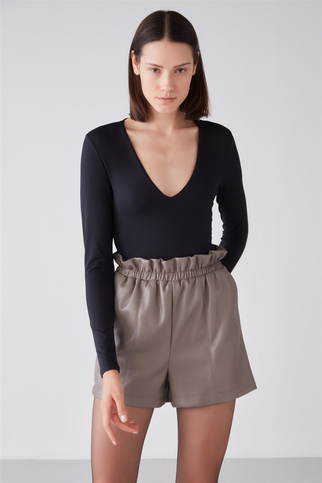 VALERI Örme Slim Fit Siyah  Body