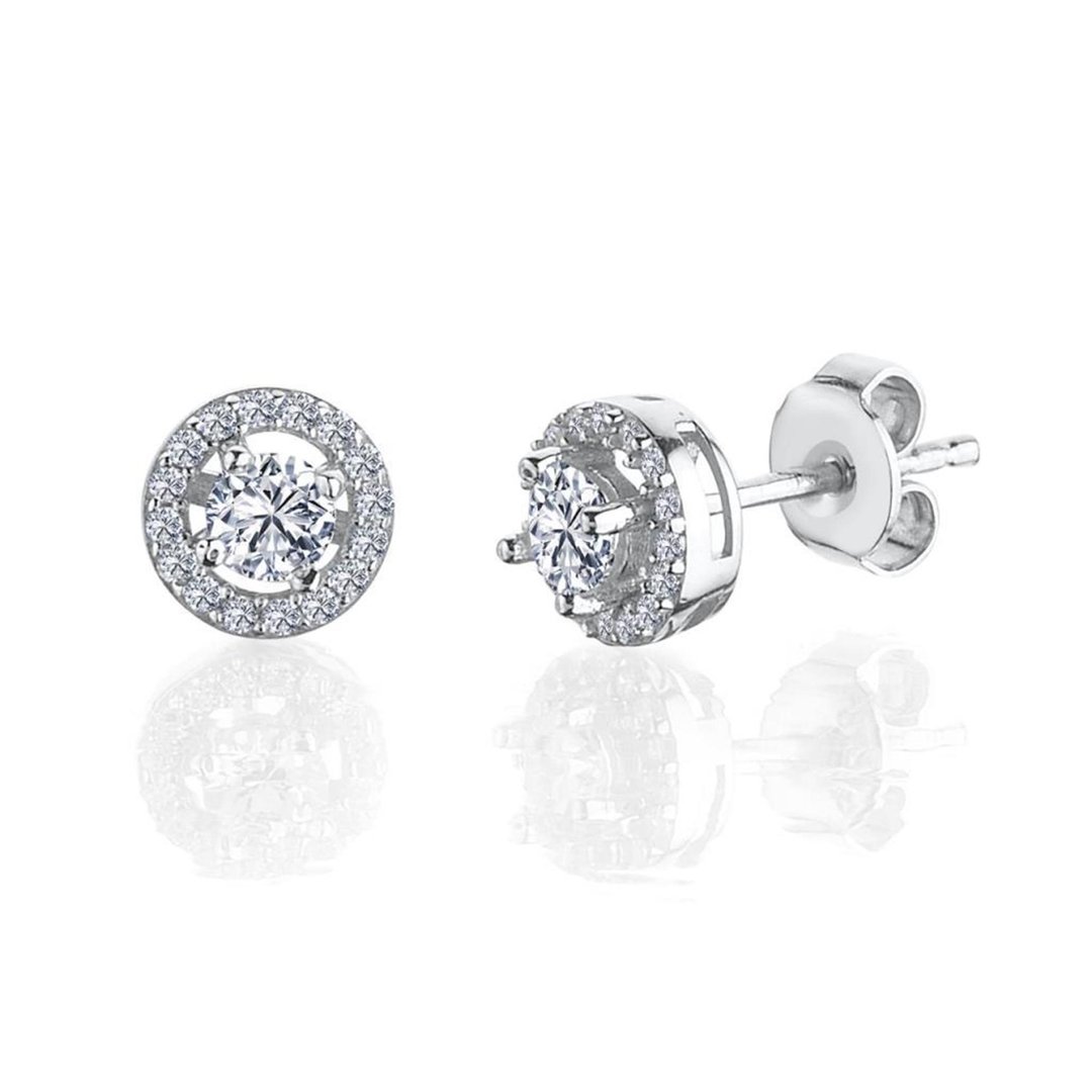 0.50 Karat Mia Zirconia Büyülü Işıltı Tektaş Gümüş Küpe